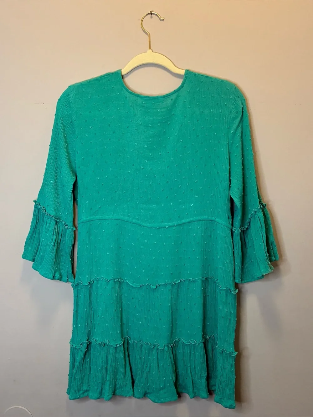 Teal Women's Swim Cover-Up with Tassel Tie